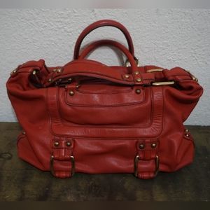 Banana Republic Red Leather Shoulder Bag